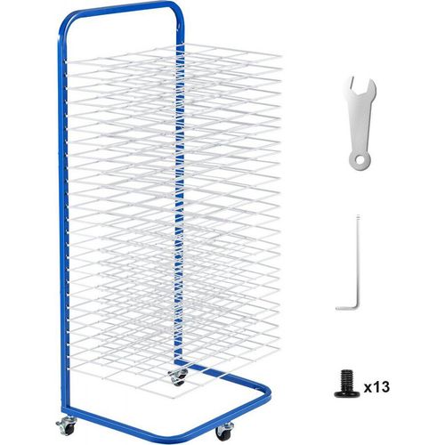 Kunst-Trockenständer 25 Herausnehmbare Regale - Farb-Trockenständer Rollbar - Mobiler Trockenständer für Kunstwerke - Kreatives Zubehör