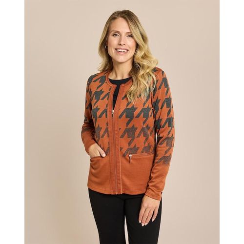 Jersey Cardigan Hahnentritt-Design Image