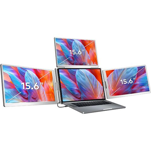 15.6" Laptop Screen Extender Quad Monitors Portable 1 Kabel für 3 Bildschirme Folding für 12"-18.5" Laptops US Plug