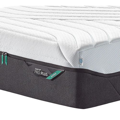 Tempur Matratze Pro Plus® Coolquilt , Anthrazit, Weiß , Textil , Füllung: Viskoelastischer Kern , rechteckig , 90x200 cm , Über- und Sondergrößen erhältlich, Bezug abnehmbar/waschbar, für verstellbare Lattenroste geeignet, alternative Größen rundum abnehmbar , Schlafzimmer, Matratzen Shop, Matratzen, Viscoschaummatratze