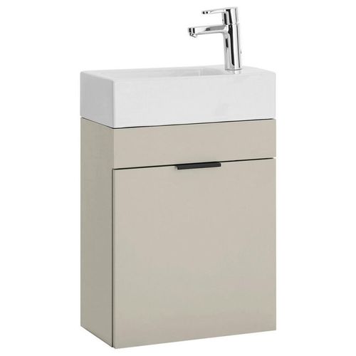 Waschtischkombi Nancy , Weiß, Kaschmir , Holzwerkstoff , 1 Fächer , 45x55x25 cm , hängend , Badezimmer, Waschbecken & Armaturen, Waschtische