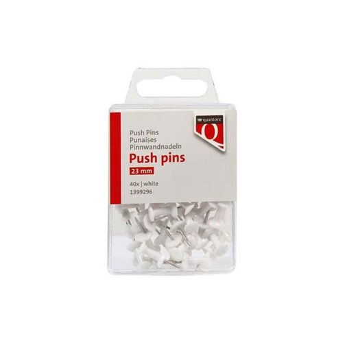 Quantore - Pushpins White 40 pcs.