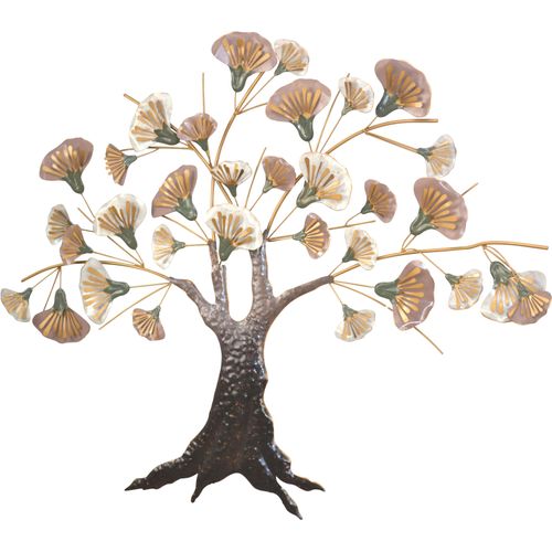 Wanddekoobjekt "Wanddekoration", braun, B:107cm H:87cm T:6cm, Metall, HOFMANN LIVING AND MORE, Wanddekoobjekte, Baum aus Metall