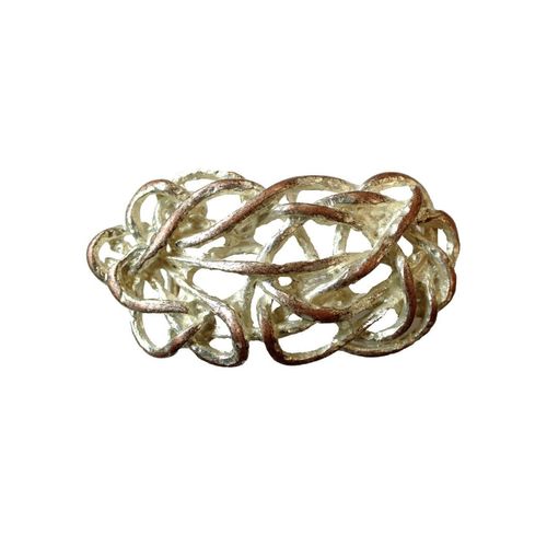 Gürtelschnalle, Damen, rosa, Obermaterial: 100% Metall, RETTUNGSRING BY SHOWROOM 019, festlich, Gürtel, Wechselschnalle »Strohknoten Rosa«