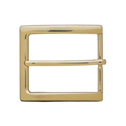 Gürtelschnalle, Damen, gold (goldfarben), Obermaterial: 100% Metall, RETTUNGSRING BY SHOWROOM 019, unifarben, Gürtel, Wechselschnalle »Halb Eckig Gold«