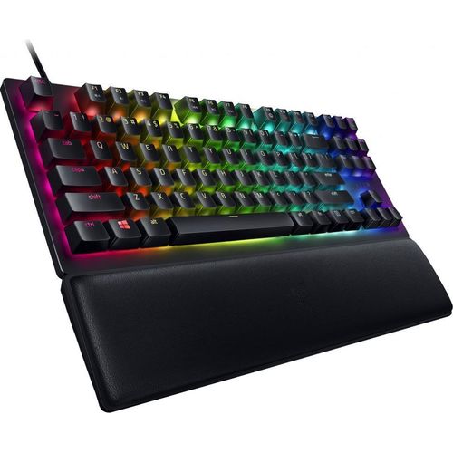 Razer Huntsman V2 Tenkeyless, Tenkeyless (80 - 87 %), Kabelgebunden, USB, QWERTY, RGB-LED, Schwarz