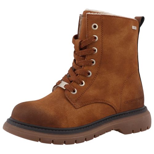 Winterstiefel TOM TAILOR, Mädchen, Gr. 40, cogac used, Lederimitat, used, Schuhe, mit Tex-Ausstattung