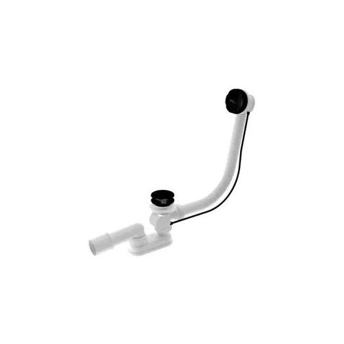 Badewanne automatisch SAT 80 cm schwarz matt Metall SATAVA808