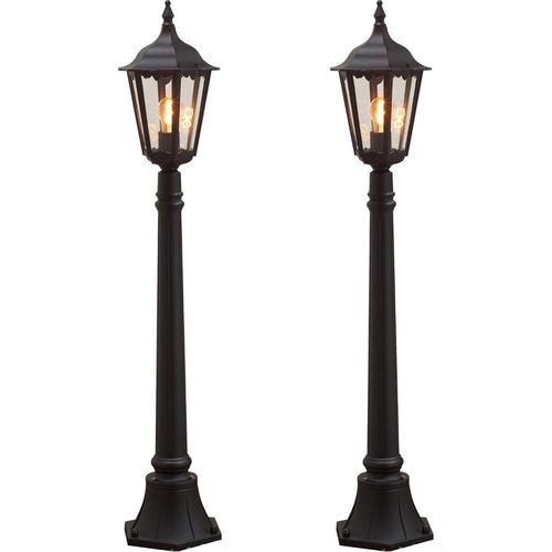 2er-Set Mastleuchten Wegeleuchten Standleuchten FIRNEZE Außenleuchte