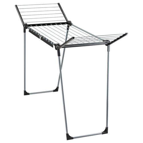 Leifheit Standtrockner Pegasus 150 Solid Black , Schwarz , Metall , 94.5x54.5x7 cm , Made in Europe , rostfrei , Haushaltsreinigung, Wäschepflege, Wäscheständer