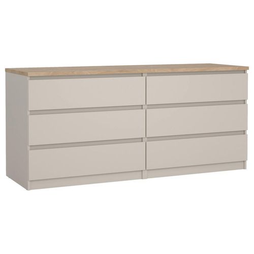 Boxxx Sideboard, Eiche, Kaschmir, Holzwerkstoff, 6 Schublade(n) Schubladen, 153.8x70.1x50 cm, FSC Mix, Made in Denmark, Typenauswahl, Beimöbel erhältlich, stehend, Wohnzimmer, Kommoden & Sideboards, Sideboards