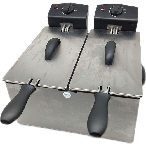 Tristar Fritteuse Doppelfritteuse Edelstahl 2x3 Liter 2x1800 Watt Kaltzonenfunktion