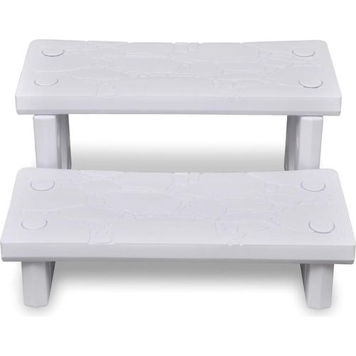 vidaXL Whirlpooltreppe Weiß