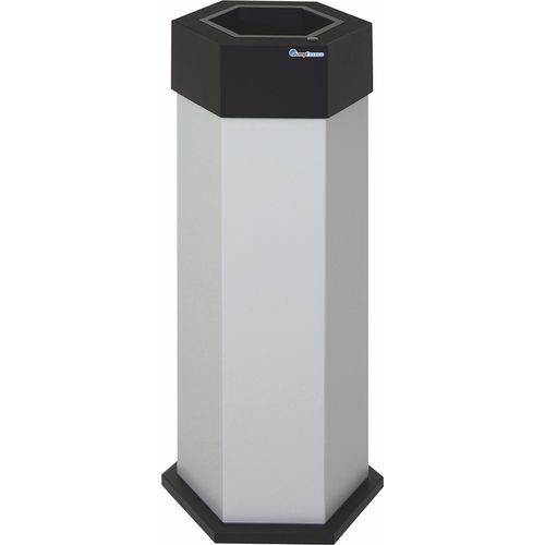 Abfallsammler mit offener Einwurfsöffnung | 45 Liter, HxBxT 83x32,5x37,5cm | Eisenglimmer