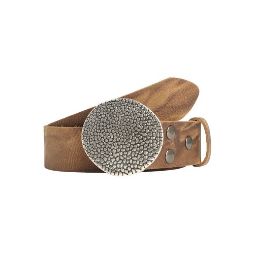 Koppelgürtel RETTUNGSRING GÜRTEL, Damen, Gr. 100, braun (cognac), Leder, unifarben, Gürtel, in Vintage-Optik