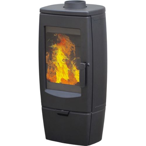 Design-Gusskaminofen Plamen Gala schwarz, raumluftunabhängig - 8kW