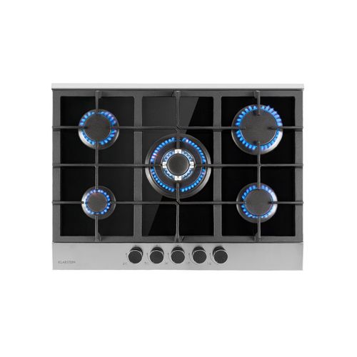 Alchemist 5 Zonen Gaskochfeld Aluminium-Brenner Glaskeramik schwarz