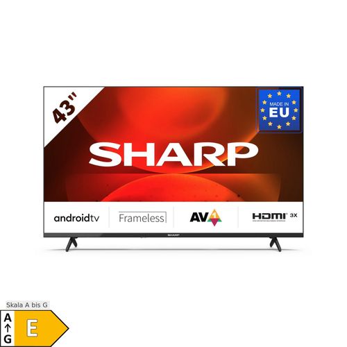 SHARP 43FH2EA - 43 Zoll Fernseher (108 cm) Full HD Android TV - LED Smart TV (HDMI, Receiver, Chromecast, Bluetooth)
