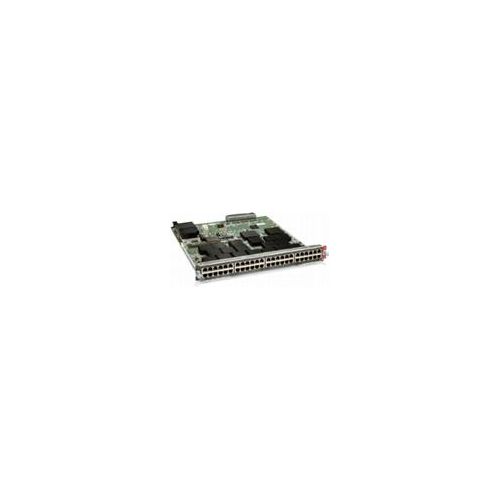 Cisco Module 48p 10/100/1000 Ethernet for Catalyst 6500, 1 Gbit/Sek, Ethernet/Fast Ethernet/Gigabit Ethernet, Ethernet 10Base-T/100Base-TX/1000Base-T, 1 MB, 356 x 406 x 30 mm, 48 ports, RJ-45