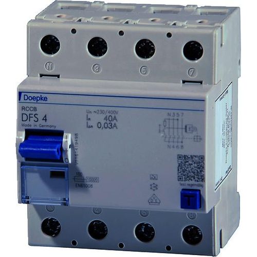 Doepke DFS 4 125-4/0,30-A - Fehlerstromschutzschalter - Typ A - IP20