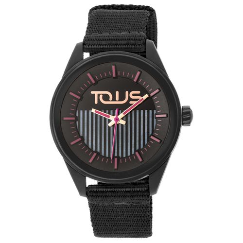 Tous Damen Armbanduhr Solar Wasserbeständigkeit 50 Schwarz Silikonarmband Modell 200350900