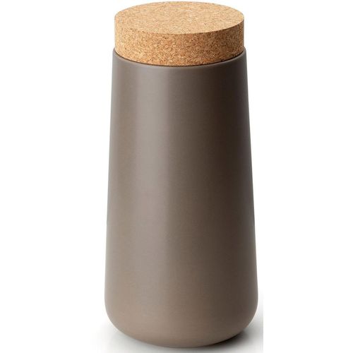 Vorratsdose CONTINENTA, grau (taupe), H:26cm, Lebensmittelaufbewahrungsbehälter, Vorratsdose, 12 x 26 cm