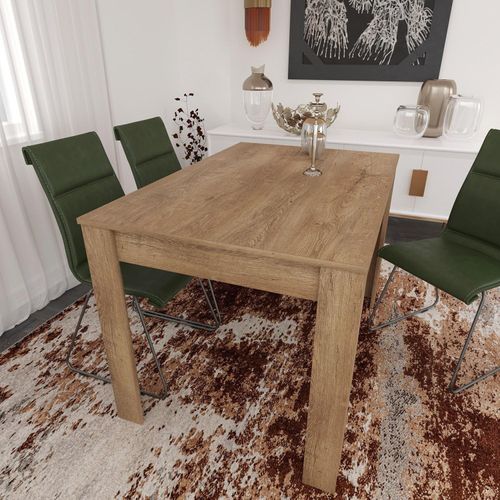 Skye Decor, Single 120 - Caucasian, Oak, Esstisch, Eiche, 100 % MELAMINBESCHICHTETE SPANPLATTEN, 120 x 80 x 78 cm