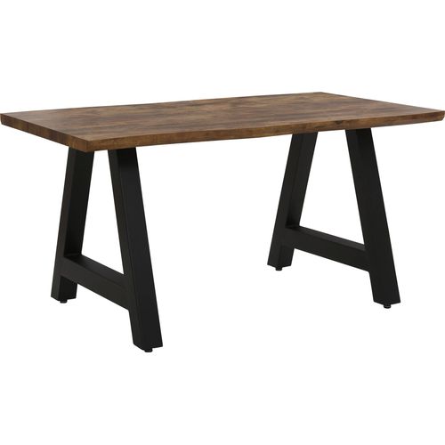 Esstisch 160 cm in Planklook Schwarz