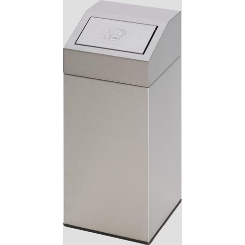 Robuster Werstoffsammler mit abnhembarem Kopfteil | 76 Liter, HxBxT 89x38x38cm | Edelstahl