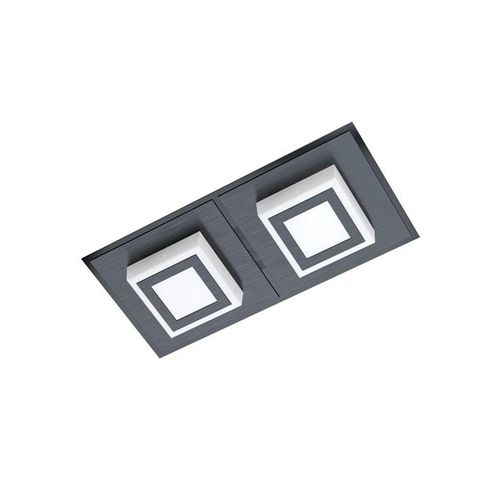 EGLO MASIANO 1 WAND/DECKE 2X340LM SCHWARZ/SATINIERT