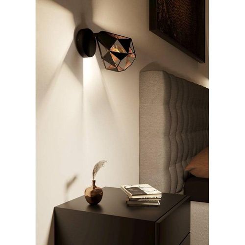 EGLO KARTON 7 WAND/DECKE E27 SCHWARZ/ANTIKKUPFER