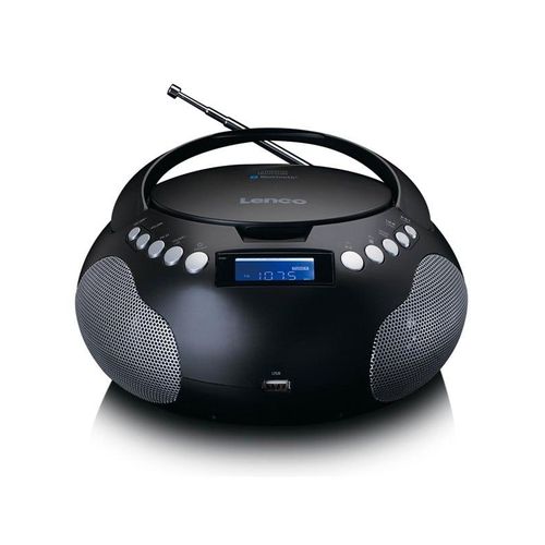 Lenco SCD-331BK - Portable Radio/CD/MP3 player with USB and Bluetooth® - Black