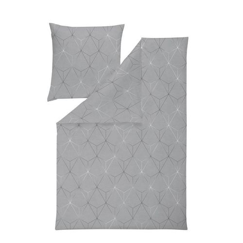 Estella Bettwäsche Atelier , Silber , Textil , Graphik , 135x200 cm , Textiles Vertrauen - Oeko-Tex® , hautfreundlich , Schlaftextilien, Bettwäsche,