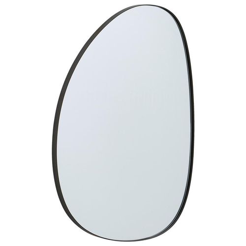 Mid.you Wandspiegel, Schwarz, Metall, Glas, Holzwerkstoff, Freiform, 60x80x2.5 cm, Reach, Bsci, Spiegel, Wandspiegel