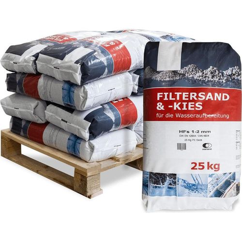 Galamio Filtersand 1,0 - 2,0 mm 25kg x 12 Sack 300kg Palette