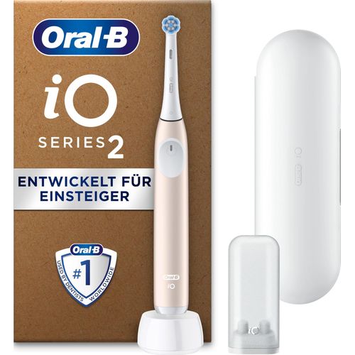 Oral-B iO 2 Elektrische Zahnbürste Soft Pink 1 Zahnbürstenkopf Zahnbürstenetui
