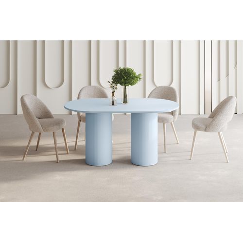 Design Esstisch Tisch Roseo oval 150x75x80 cm Esszimmer Pastellkollektion