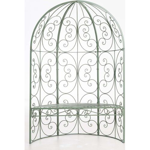 Halbpavillon HLO-CP4 mit Sitzbank antik-grün