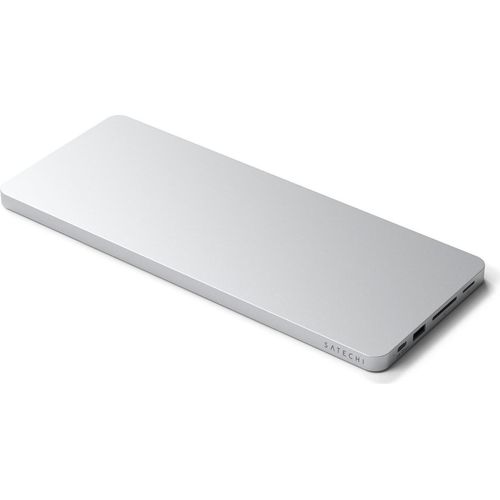 Satechi USB-C Slim dock iMac 24 – Einfacher Zugang zu USB-C 3.2 Gen 2 Datenport und USB-A 3.2 Gen 2 Datenport – Werkzeugfreies NVMe SATA NGFF Gehäuse für M.2 SSD Installation – Unterstützt Hochgeschwindigkeits-Datentransfer für NVMe und SATA SSDs