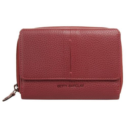 Geldbörse BETTY BARCLAY, Damen, rot, Leder, leicht glänzend, unifarben, Kleinlederwaren, echt Leder