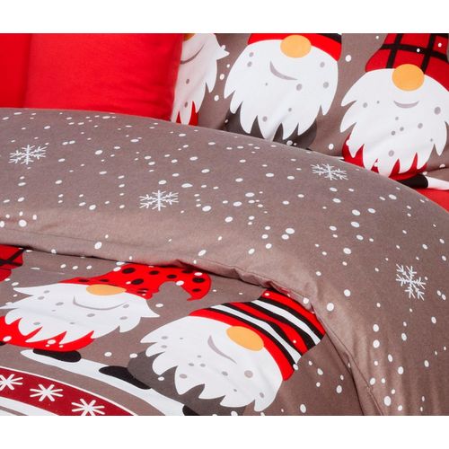 Schiesser Feinbiber X-Mas Bettwäsche »Wichtel« - grau