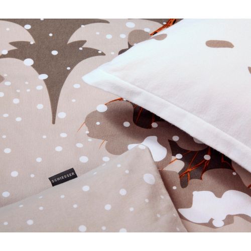 Schiesser Feinbiber X-Mas Bettwäsche »Sensia« - grau