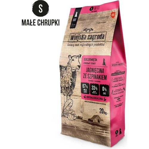 Wiejska Zagroda Lamb with Spinach dry puppy food 20kg