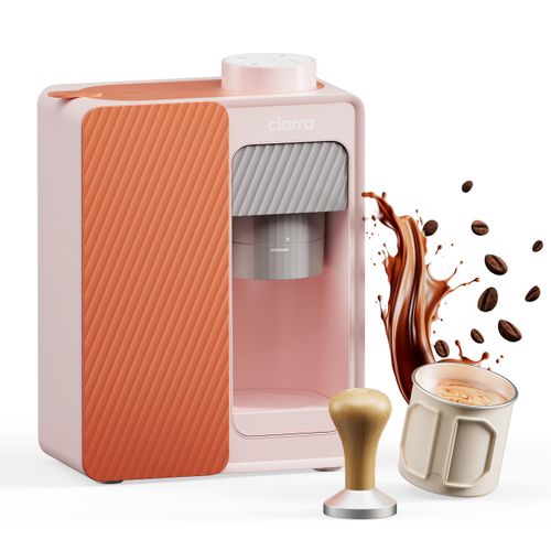 Espressomaschine, Tragbare Kaffeemaschine, 3 Temperatur, mit Tamper Becher CBPCM551-P