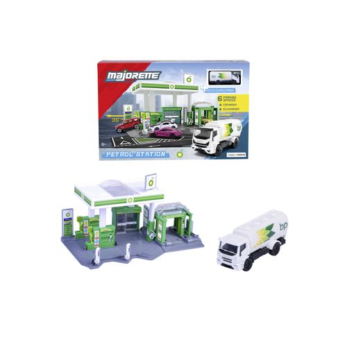 Majorette Petrol Station BP + 1 Fahrzeug Image