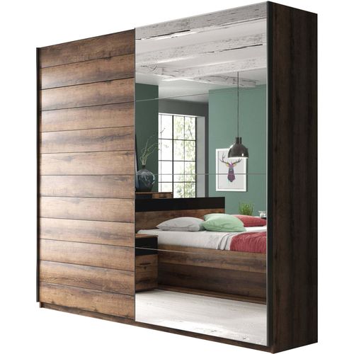 Schlafzimmer Kleiderschrank Schiebespiegel Türen 180x60x210cm Ketou