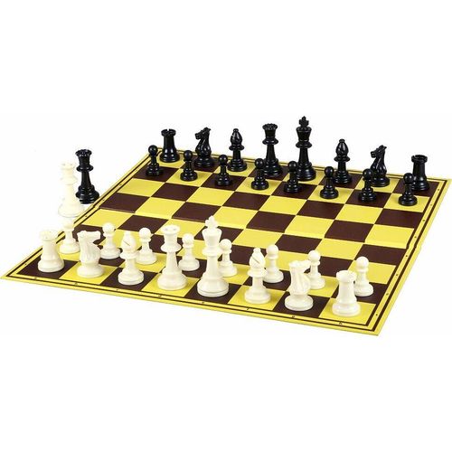 Projektset „Bildung durch Schach in der Schule“ (15 x gefaltetes Schachbrett aus Pappe mit Schachfiguren + 1 x Demonstrationsschachbrett)