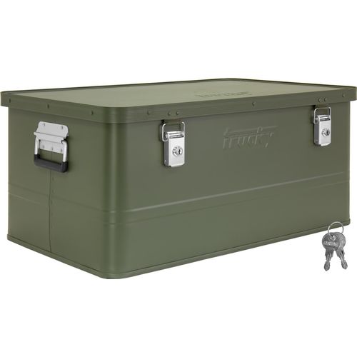 Aluminium Box mit Deckel Grün Alu Kiste Box Alukiste 85 Liter Transportbox Metallbox Alu Aufbewahrungsbox Boxen Abschliessbar Metallkiste Trucky