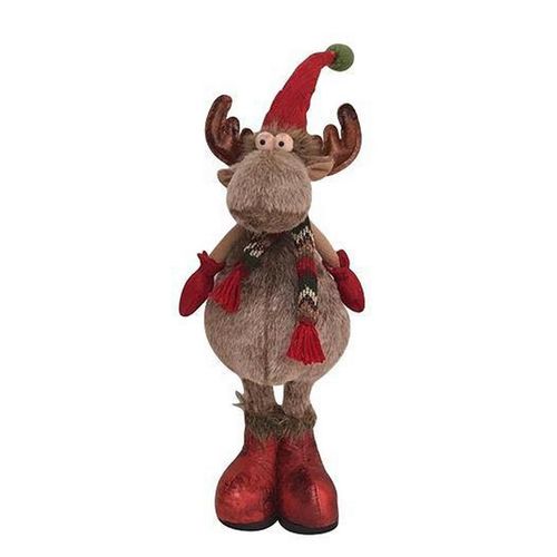 X-Mas Dekorentier , Mehrfarbig , Textil , Uni , Rentier , 23x60-105x17 cm , zum Stellen , Dekoration, Skulpturen & Dekoobjekte, Dekotiere