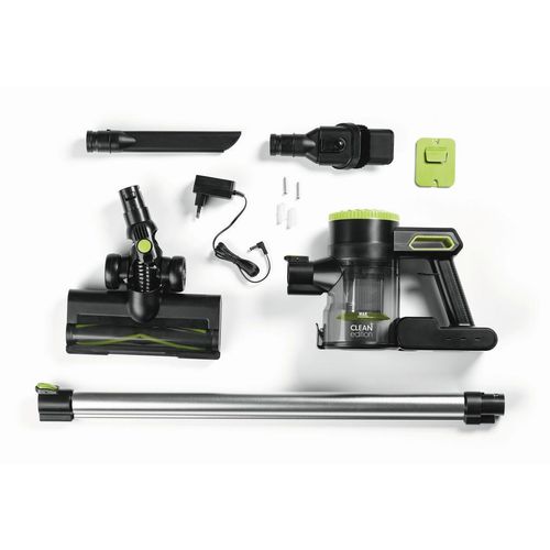 Akku-Bodenstaubsauger Clean Edition , Grün, Schwarz , Kunststoff , 12x113x33 cm , 2-in-1-Funktion, leistungsstarker Akku , Haushaltsreinigung, Haushaltsgeräte, Staubsauger